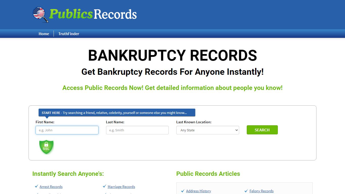 Find Bankruptcy Records Online